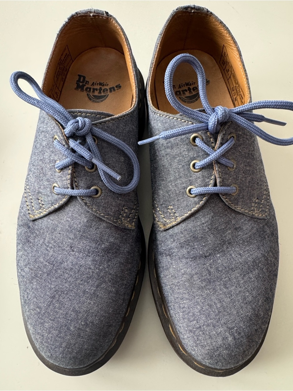 Dr. Martens rare Men’s Blue Denim Canvas 3-Eye Casual Shoes